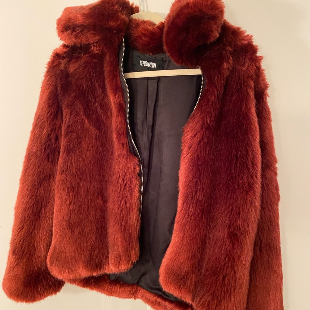 Reformation fur jacket